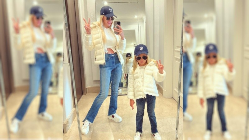 Luciana Salazar junto a su hija Matilda.