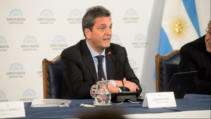Massa fue este martes a la Cámara de Diputados.