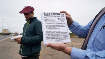 La marcha en el puente en contra de la Ley de Humedales