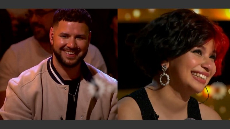 Los participante Facu Martínez y Cande Domínguez.