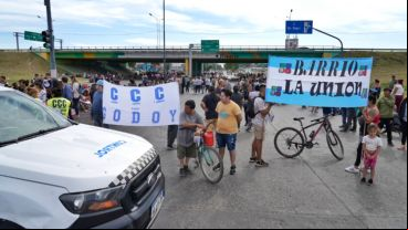 Presidente Perón y Circunvalación, uno de los puntos de protesta.