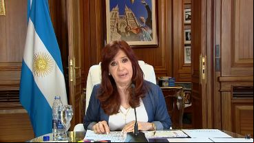 La vicepresidenta en el mensaje de este martes, después de la sentencia.