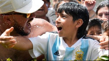El grito del último gol de los penales que consagró a la Argentina campeón.