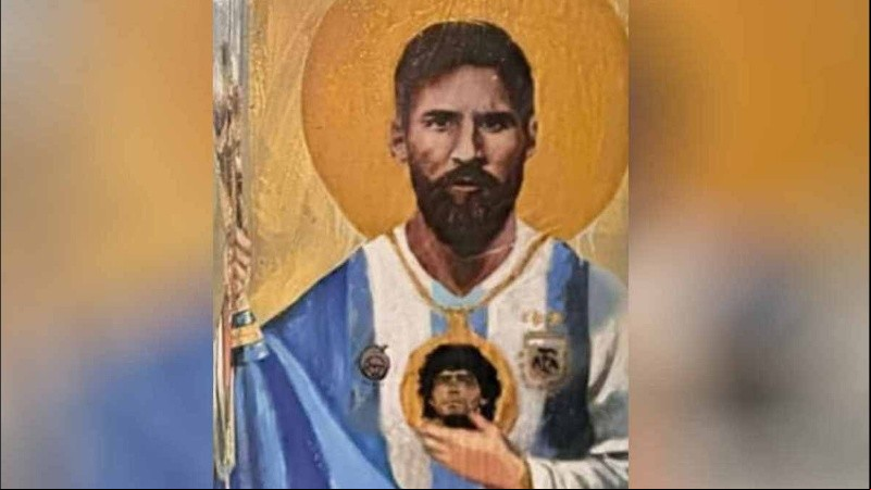 El mural de Lionel Messi en Barcelona antes de ser vandalizado.