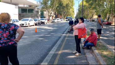 La situación frente al hospital Carrasco