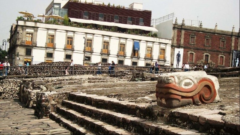 Zona arqueológica del Templo Mayor, en Ciudad de México.