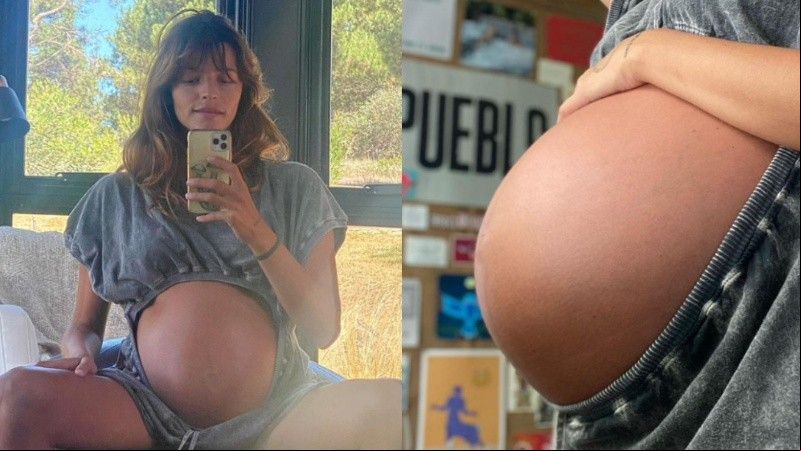 Calu Rivero está en el tiempo previo al parto.