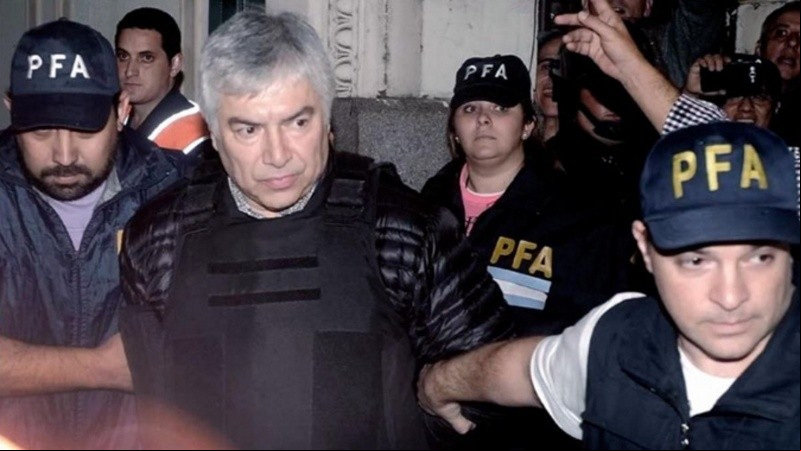 Lázaro Báez al momento de su detención.