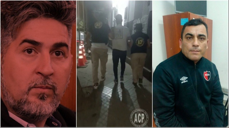 Protagonistas. El prófugo Raffo (izquierda), condenado por connivencia con los Monos; un agente detenido el sábado y el barra Chupa Sosa (derecha).