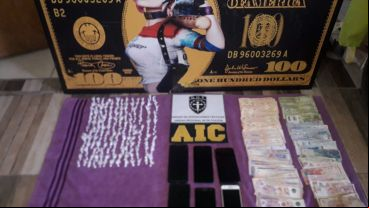 Harley Quinn, referente narco local. Parte de lo incautado en la redada a la banda de Pupito.