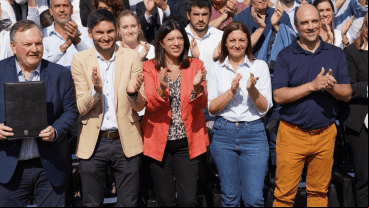 García y Corral juntos en el lanzamiento de la alianza opositora.