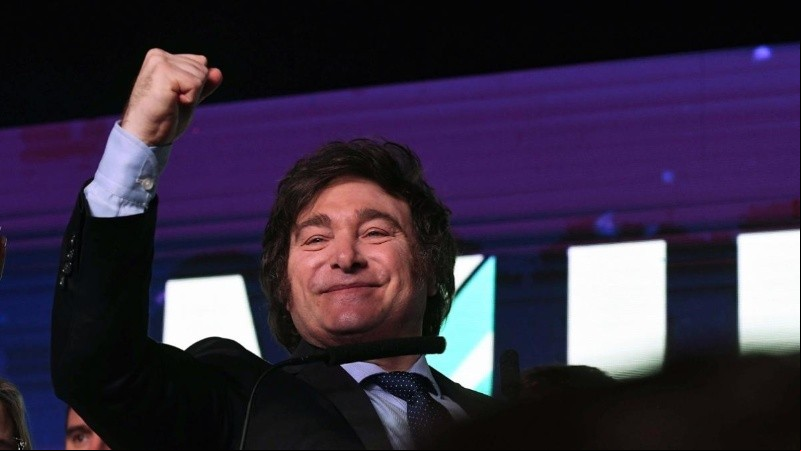 Javier Milei celebró los resultados de las Paso.