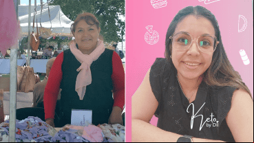 Rosa Miranda y Dilmar Martínez, dos de las mujeres que participaron del taller.