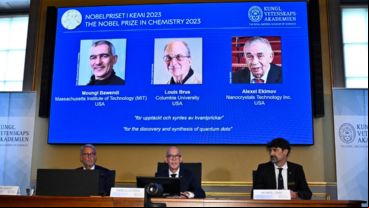 Los científicos Moungi G. Bawendi, Louis E. Brus y Alexei I. Ekimov son los ganadores del Premio Nobel de Química 2023.