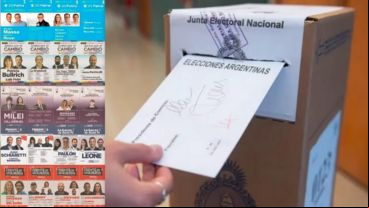 Cinco papeletas para colocar en el sobre: va una entera o cortando por categorías.