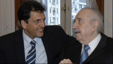Massa y Raúl Alfonsín, en el homenaje a presidentes en Casa Rosada.