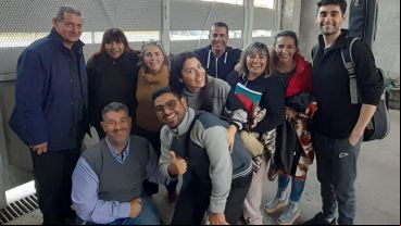 Leda junto a integrantes del grupo Soplo de Dios y de la Pastoral Penitenciaria.