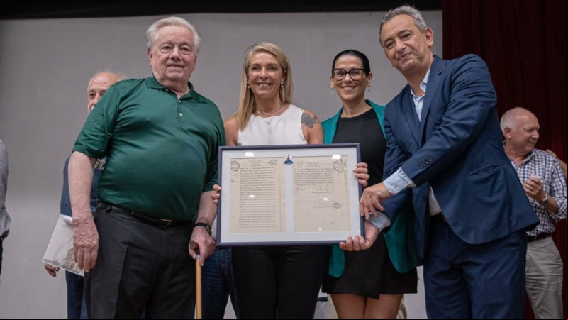 El ex intendente en el homenaje de este martes.