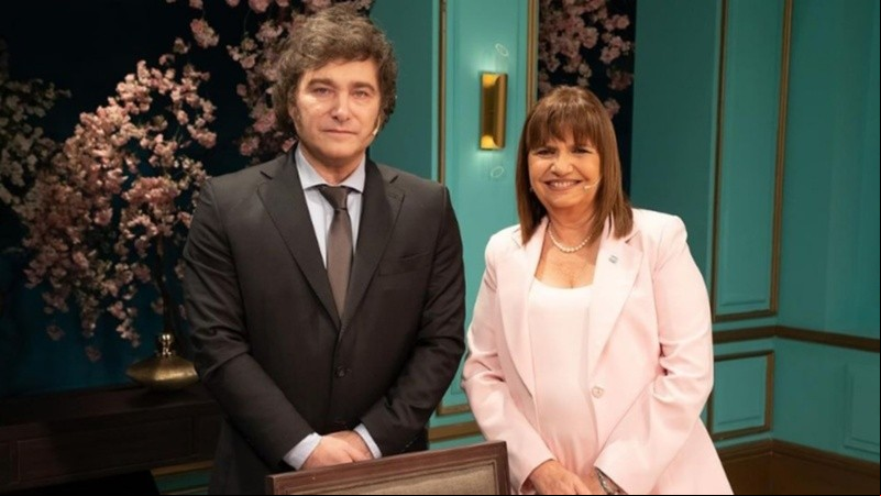 Milei y Bullrich en lo de Mirtha.