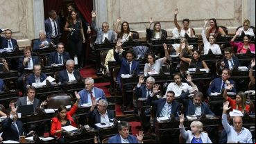 El momento en que se levantó la sesión en la Cámara de Diputados de la Nación.