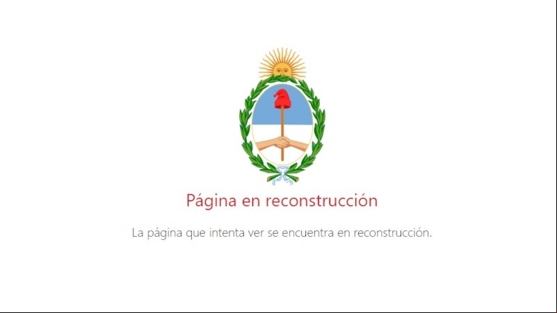 La página de libre  de Télam y su cablera mostraban este mensaje desde este lunes.
