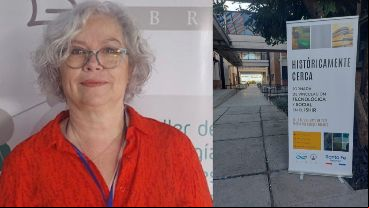La directora del CCT Rosario, Sandra Fernández (izq) y el instituto ISHIR del cual ascendió en su dirección.