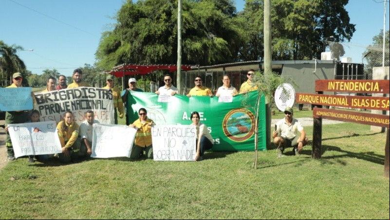 El reclamo de los trabajadores de Parque Islas de Santa Fe.