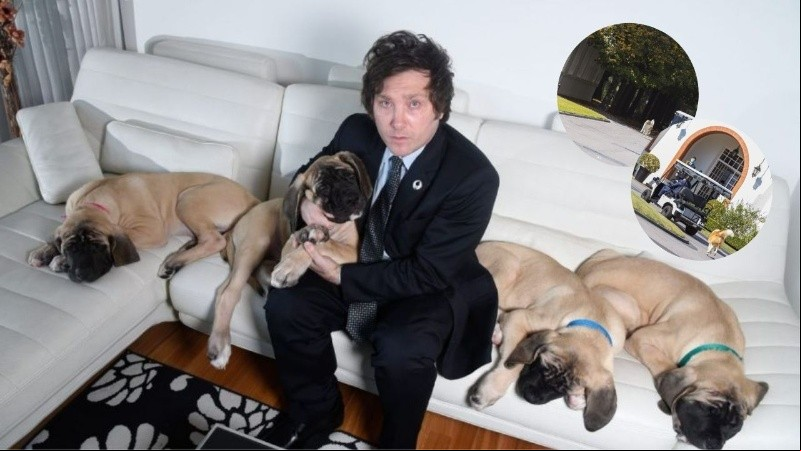 Javier Milei junto a sus 