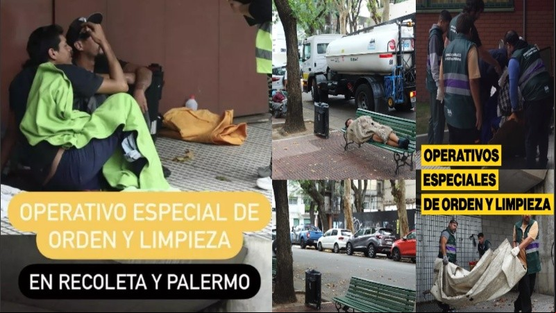 Algunas de las imágenes usadas por el Gobierno para promover los alcances de los operativos de 
