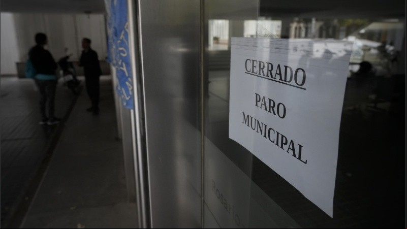Trabajadores municipales de paro este miércoles.