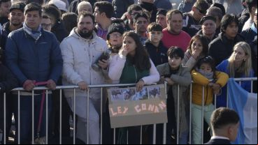 Milei llegó con todo su gabinete al acto por el Día de la Bandera.