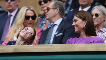 La princesa en la final del torneo de tenis.