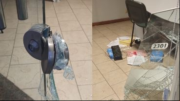 El robo implicó el destrozo de las instalaciones.