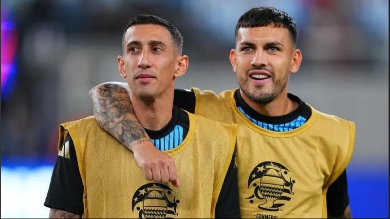 Di María y Paredes durante la Copa América de Estados Unidos 2024.