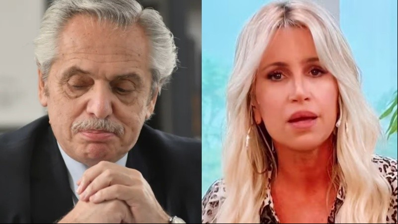 Alberto Fernández y Florencia Peña.