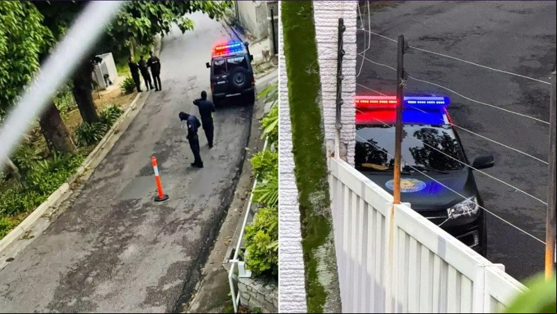 Patrullas de la Dirección de Acciones Estratégicas y Tácticas de Venezuela se apostaron en inmediaciones de la embajada argentina en Caracas.