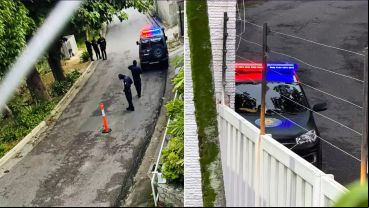 Patrullas de la Dirección de Acciones Estratégicas y Tácticas de Venezuela se apostaron en inmediaciones de la embajada argentina en Caracas.