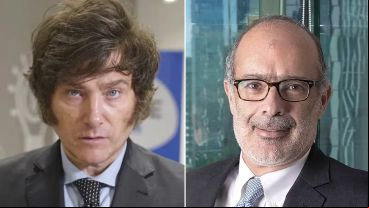 El presidente argentino Javier Milei y el director del Departamento del Hemisferio Occidental del FMI, Rodrigo Valdés.