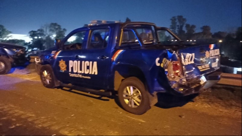 Así quedó el móvil siniestrado.