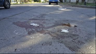 El lugar donde fueron atacados a tiros a Medina y su compañero.