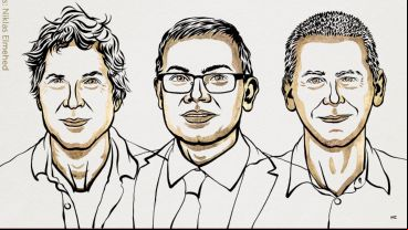 David Baker, Demis Hassabis y John M. Jumper.