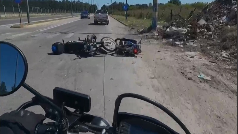 La Policía difundió este martes el video en primera persona de la vibrante persecución que por la mañana protagonizó personal de la Brigada Motorizada.