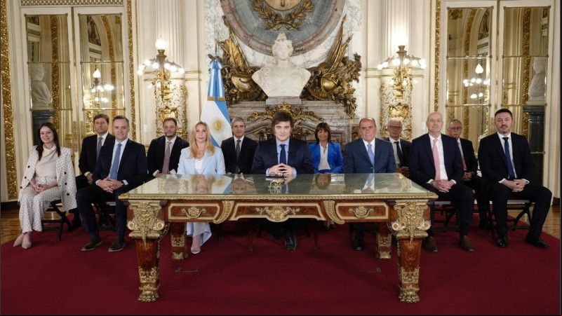Javier Milei, en cadena nacional por el primer año de su gobierno.