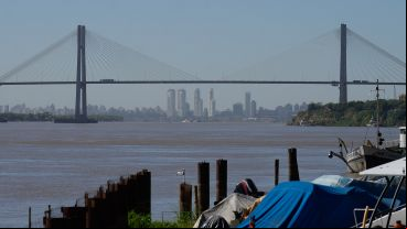 El humo llegó a la ciudad de Rosario este viernes.