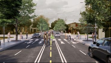 Un rénder de cómo quedaría la avenida Ayacucho.