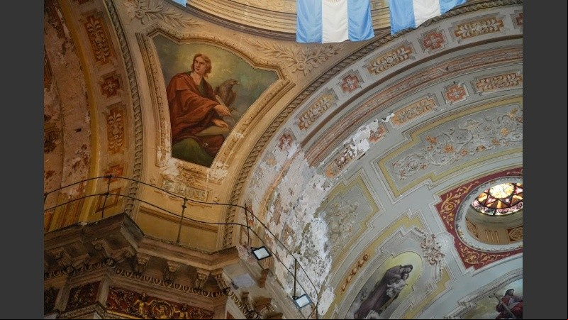 Daños en los techos de la Catedral.
