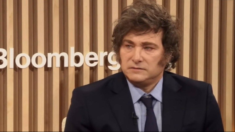 Milei dio una entrevista a la agencia Bloomberg en Español.