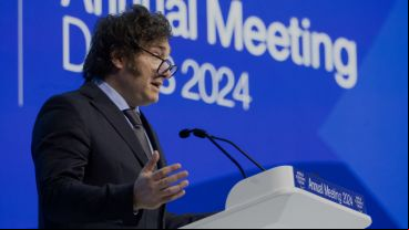 Javier Milei en el Foro Económico de Davos, Suiza.