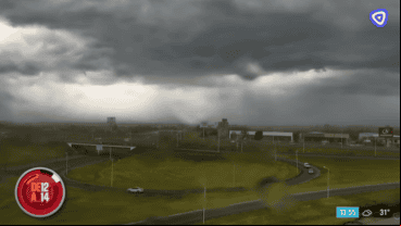 Imágenes de la llegada de la tormenta a Rosario desde las cámaras de El Tres.