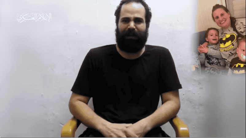 Yarden Bibas, en la última imagen de video difundida por Hamas.